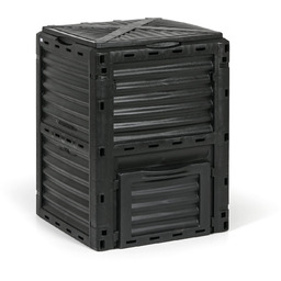 Kompostownik plastikowy ogrodowy, 300 L, czarny