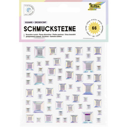 folia 12316 - Kamienie dekoracyjne SQUARE IRIDESCENT, 67