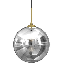 Milagro Wisząca lampa kulista Reflex MLP8414 przydymiona złota
