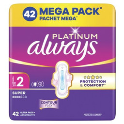 ALWAYS Podpaski Platinum Super Rozmiar 2 (42 sztuki)