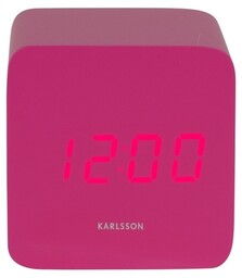 Karlsson 5982BP designerski zegar LED z alarmemróżowy, 7