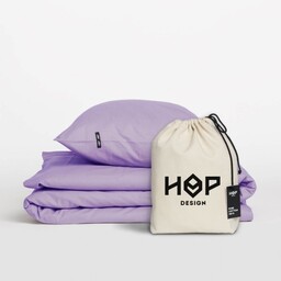 Pościel Perkal 200x200 Hop Design Pure Fioletowy