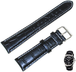 Skórzany pasek do zegarka Casio MTP-1381 czarny 20