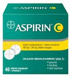 ASPIRIN C leczenie objawów grypy i przeziębienia, 40
