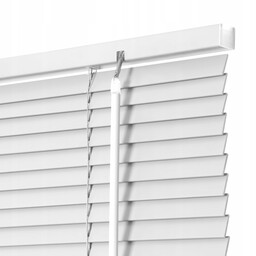 Żaluzja Drewniana gotowa pozioma 25 mm Biała 40x140