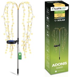 Lampa ogrodowa solarna LED 70cm drzewko ADONIS biała