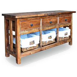 Edinos Rustykalna Komoda Z Koszykami Na Nóżkach N5-T84