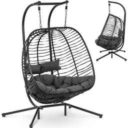 Fotel kosz wiszący ogrodowy huśtawka dwuosobowa do 200