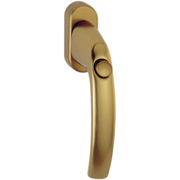 Atlanta - Klamka okienna z przyciskiem, stare złoto