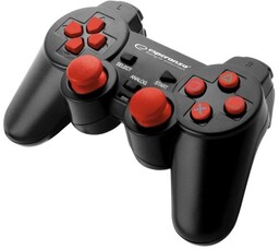 Esperanza Gamepad EGG106R (PC, PS2, PS3; kolor czarny,