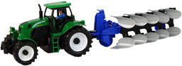 Dla Najmłodszych Zielony Traktor Z Pługiem Farma