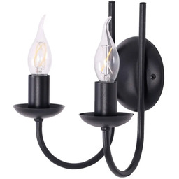Lumes Czarny podwójny kinkiet świecznikowy - 4X A751