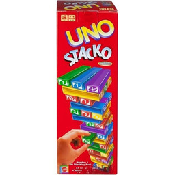 UNO gra Stacko Jenga Block, gra zręcznościowa, Mattel