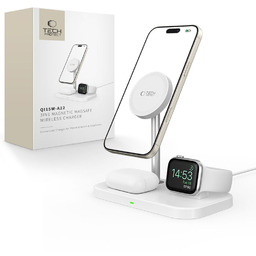 Ładowarka indukcyjna 3w1 ze stojakiem na smartfon Apple