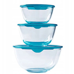 Zestaw 3 Misek Żaroodpornych 15/17/21 CM Komplet 3