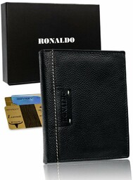 Rozbudowany Skórzany męski portfel marki Ronaldo
