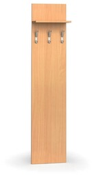 Garderoba z wieszakami PRIMO WOOD, 3 haczyki, półka,
