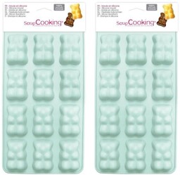 2 silikonowe foremki na czekoladki i pianki marshmallow