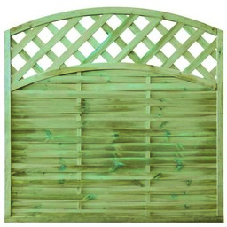 Płot lamelowy łuk kratka 180 x 180 R25