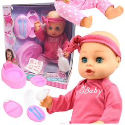 New Born Lalka Sikająca Z Nocnikiem Bobasek 43