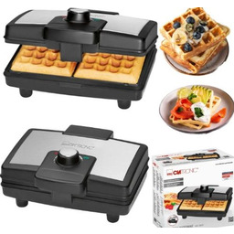 Gofrownica 2 Duże Chrupiące Gofry Mocna Inox Stalowa