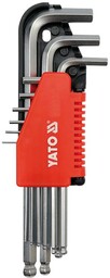 Yato Klucze imbusowe hex, kulka 2-10 mm, kpl.