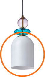Zapasowy klosz lampa wisząca Tropea biały 1 sztuka