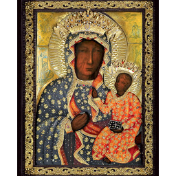 Plakat religijny Matka Boża Częstochowska w sukni milenijnej