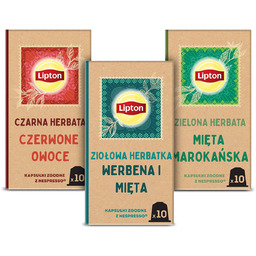 Zestaw Lipton w kapsułkach Herbata czarna Owoce Leśne,