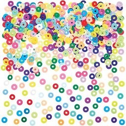 Baker Ross FN220 Płaskie kolorowe koraliki - zestaw