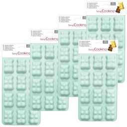 5 silikonowych foremek z misiem marshmallow-czekoladowym