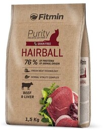 FITMIN Karma dla kota Purity Hairball Wołowina