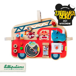 Lilliputiens Nosorożec Marius Wóz Strażacki Drewniana Tablica Manipulacyjna
