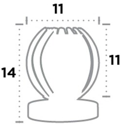 Searchlight Lampa stołowa Claw z funkcją dotykową, klosz