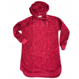 Bordowy długi sweter damski DENWER HAYES S