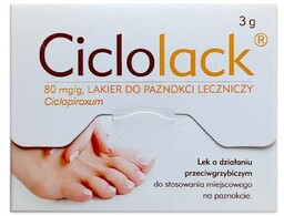 Ciclolack 80mg/g leczniczy lakier do paznokci, 3g