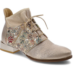 Maciejka Złote Botki Eleganckie Obuwie Damskie