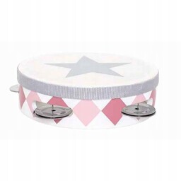 Dla Dzieci 2W1 Tamburyn Bębenek Różowy