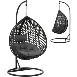 Fotel wiszący kosz kokon ogrodowy huśtawka wolnostojąca