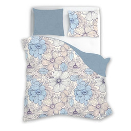 Faro Pościel flanelowa 160x200 Pure Flannel 016 niebieska