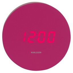 Karlsson 5981BP designerski zegar LED z alarmemróżowy, śr.