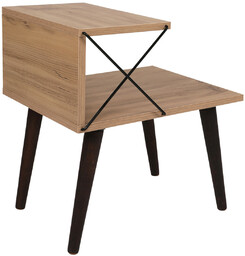 Stolik nocny Cross Pine, brązowy