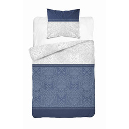 Detexpol Pościel flanelowa 140x200 granatowa ornamenty z jedną