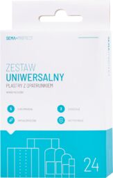SEMA Protect, plastry z opatrunkiem, zestaw uniwersalny, 24