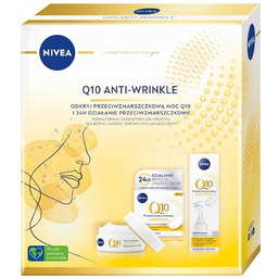 Nivea, Q10 Anti-Wrinkle, zestaw kosmetyków, 3 szt.