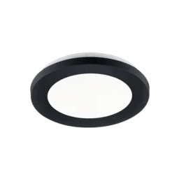 Lampa sufitowa łazienkowa czarna okrągła IP44 LED 10W