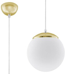 Sollux Loftowa LAMPA wisząca SL.0715 szklana OPRAWA kula