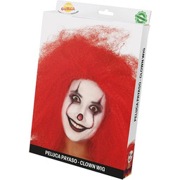 FIESTAS GUIRCA Czerwona peruka klaun w pudełku