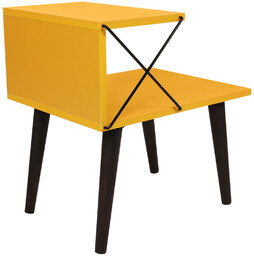Stolik nocny Cross Yellow, żółty