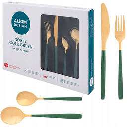 Altom 24 Złote Sztućce Nierdzewne Zestaw Noble Gold